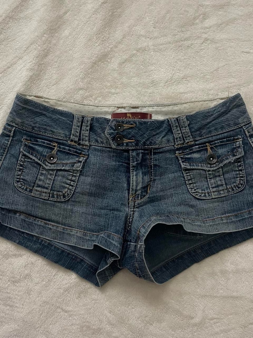 y2k low rise micro mini shorts